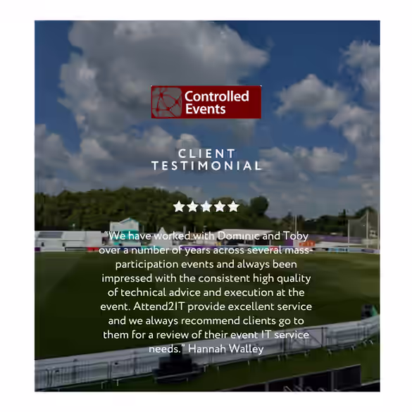 Attend2IT Customer Testimonial Controlled Events